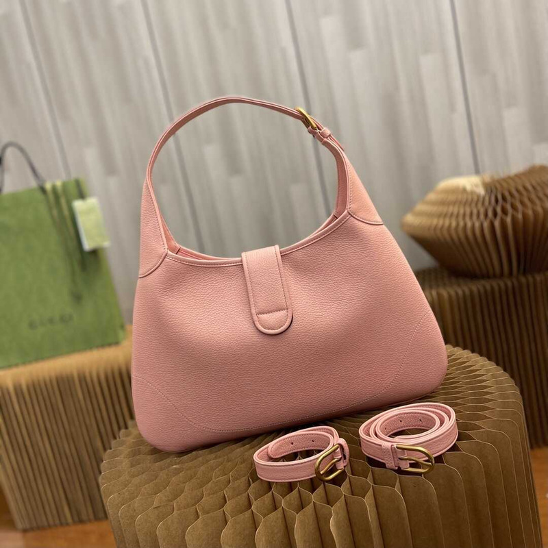 G*u*i aphrodite medium crescent shoulder bag pink