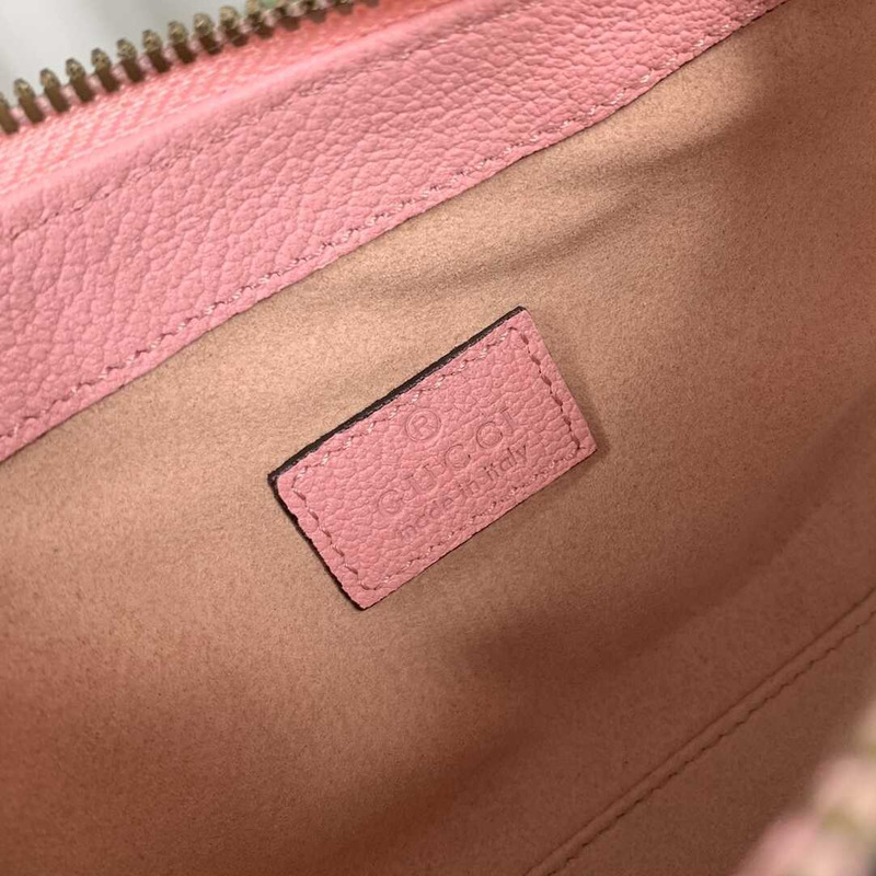 G*u*i gg marmont matelassé mini leather bag pink