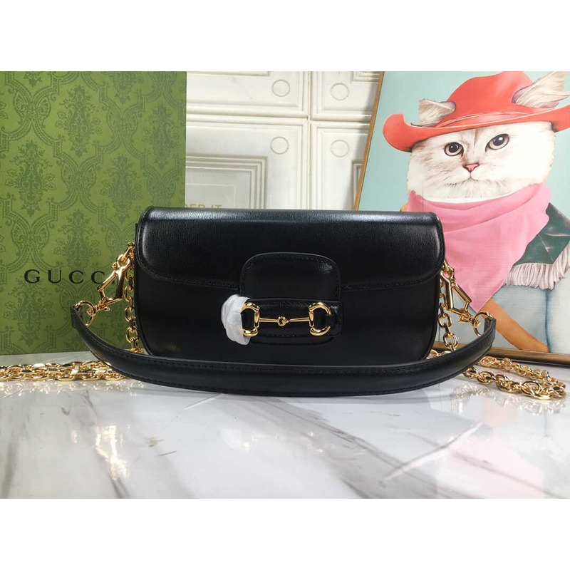 G*u*i horsebit1955 shoulder bag small size black