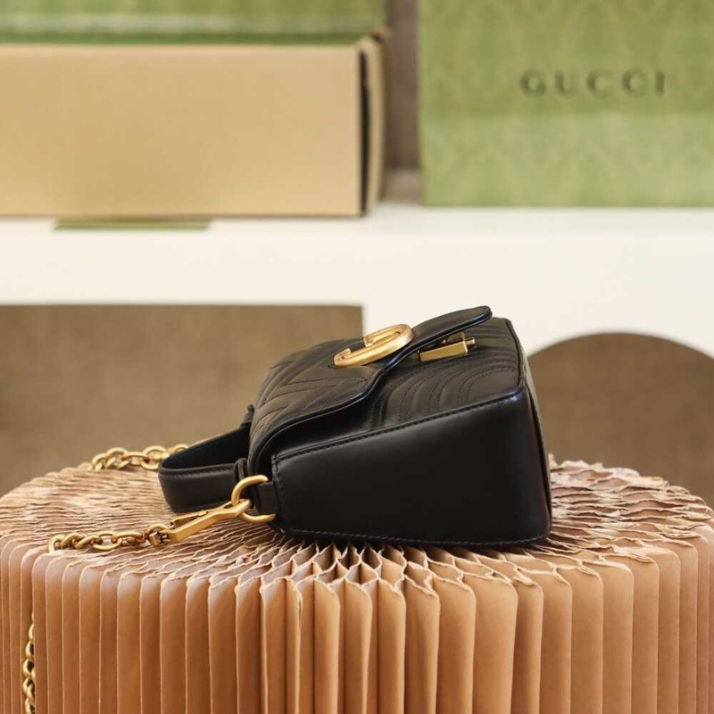 G*u*i gg marmont mini top handle bag black