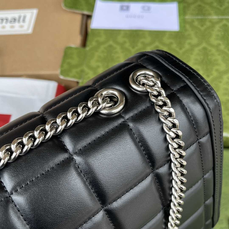 G*u*i deco mini quilted-leather cross-body bag black