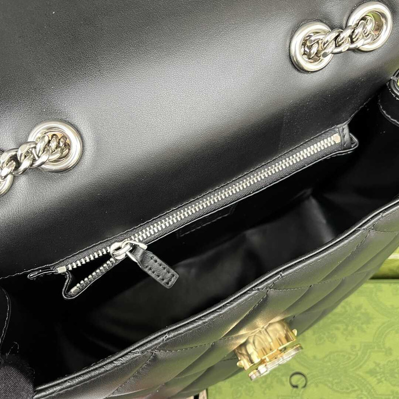 G*u*i deco mini quilted-leather cross-body bag black