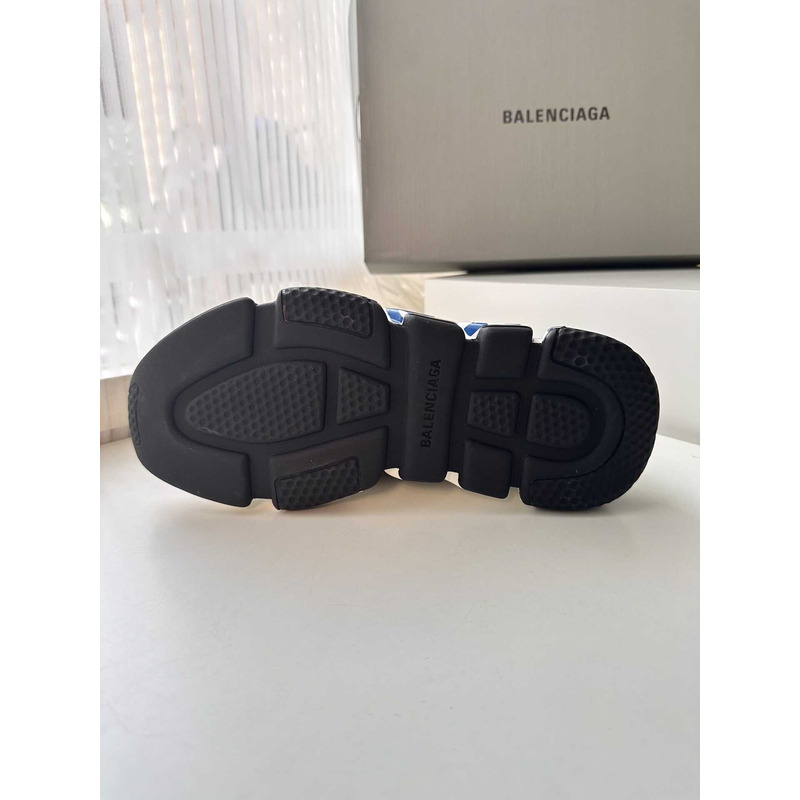 Ba*len*cia*ga speed graffiti sneaker black blue