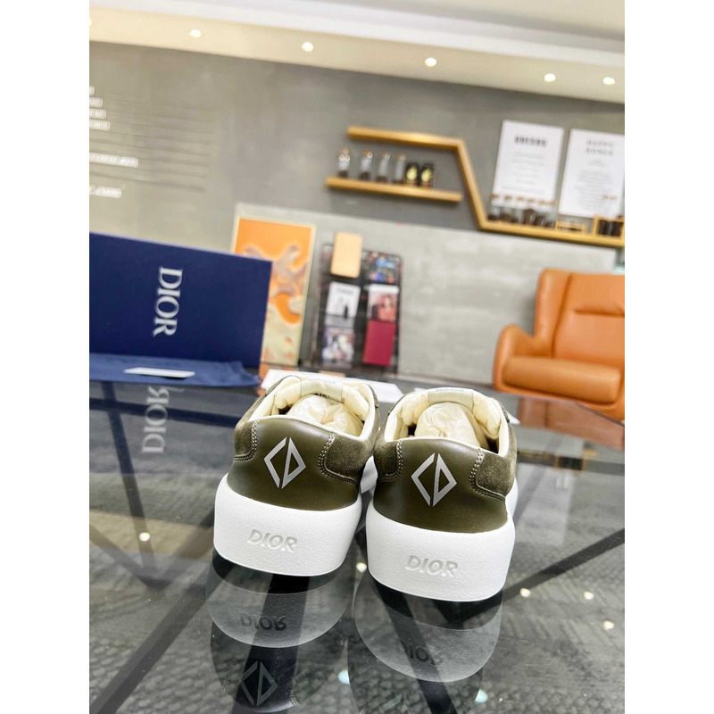 d*or b101 sneaker cd Di*m*nd canvas smooth calfskin nubuck green