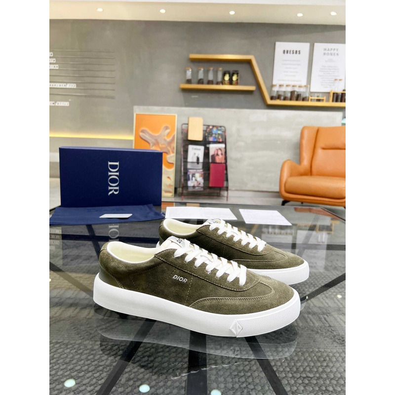 d*or b101 sneaker cd Di*m*nd canvas smooth calfskin nubuck green