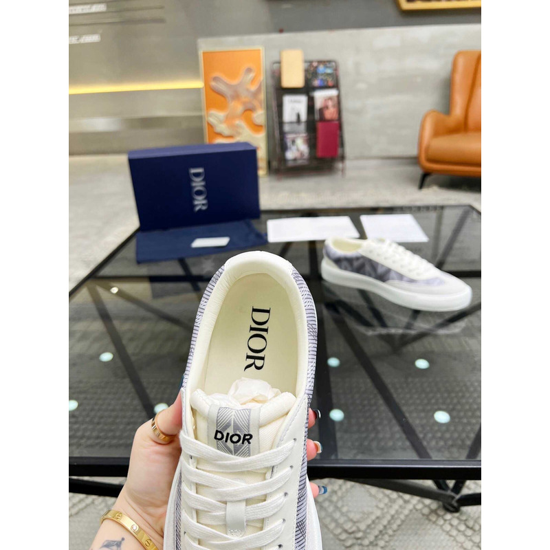 d*or b101 sneaker cd Di*m*nd canvas smooth calfskin nubuck gray