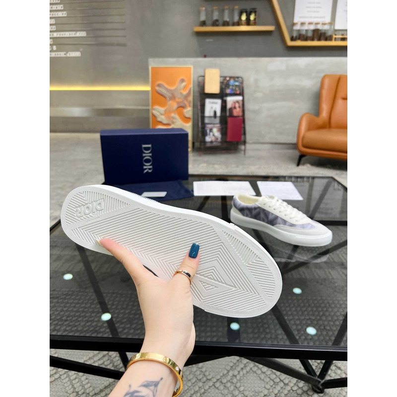 d*or b101 sneaker cd Di*m*nd canvas smooth calfskin nubuck gray