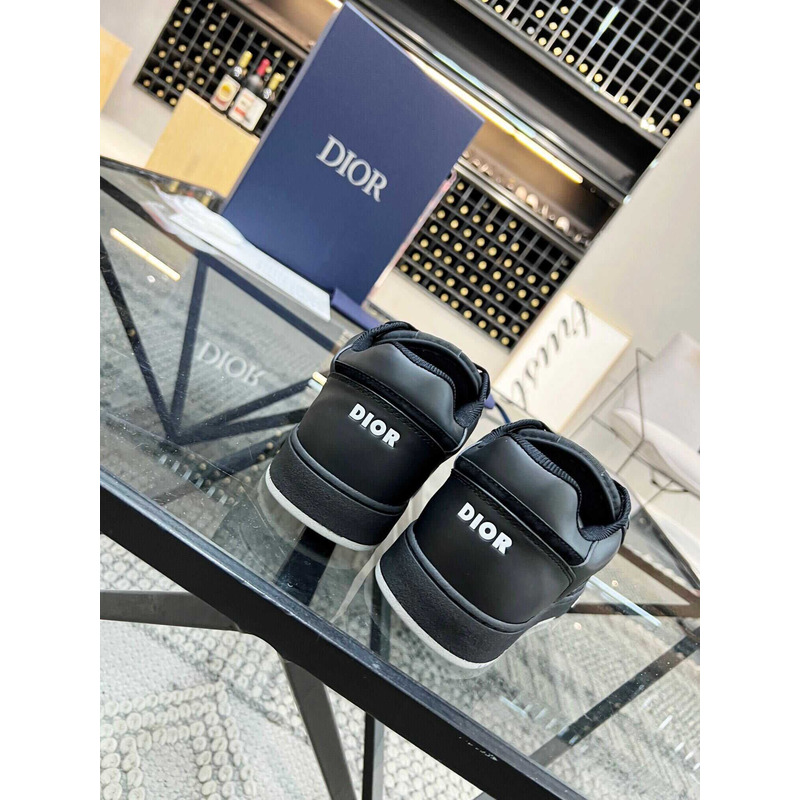 D*or b27 low top sneaker smooth calfskin oblique galaxy leather black
