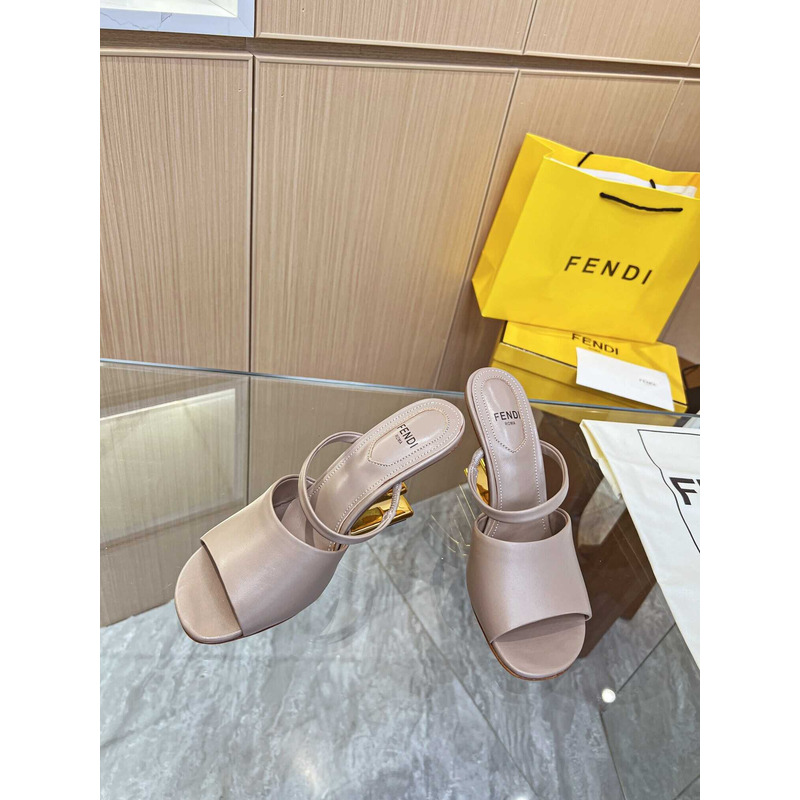 F**di first nude leather high-heeled sandals
