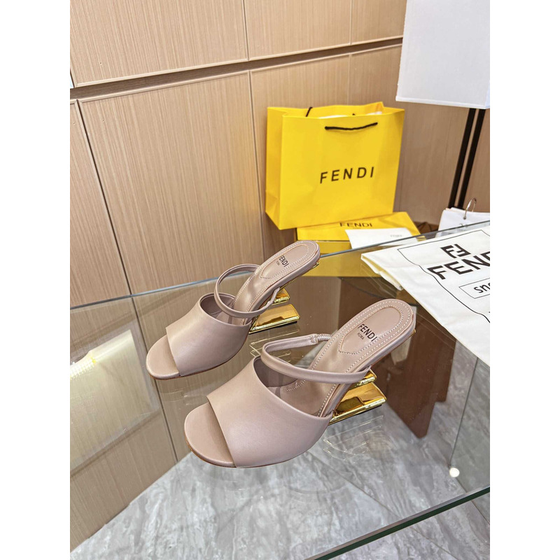 F**di first nude leather high-heeled sandals