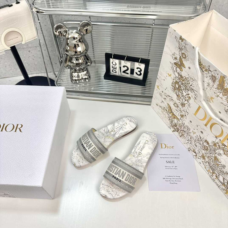 D*or dway slide white and gray cotton with rêve d\