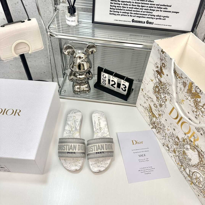 D*or dway slide white and gray cotton with rêve d\