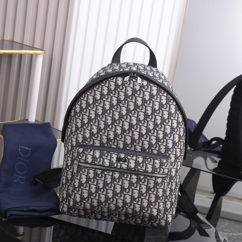 D*or essentials  rider backpack beige and black D*or oblique jacquard