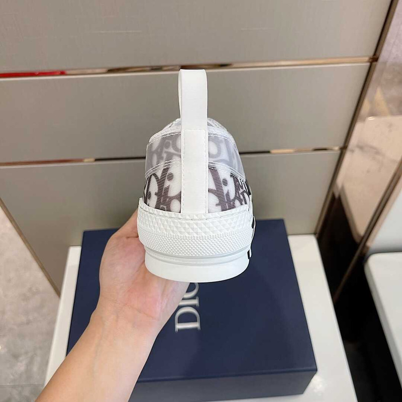 D*or essentials  b23 lowtop sneaker gray and white D*or oblique canvas white