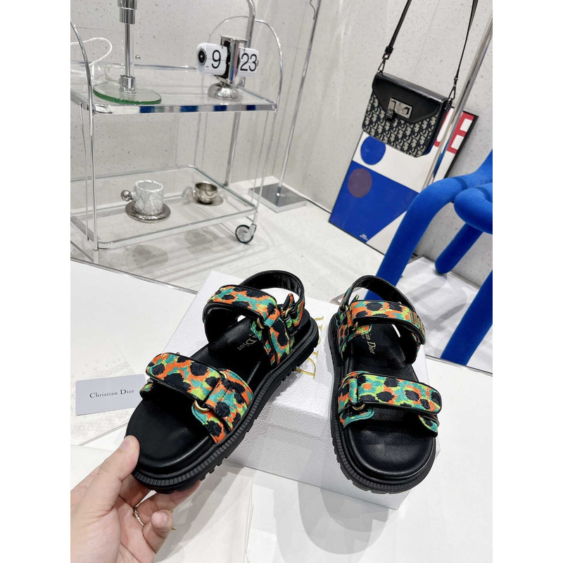 D*or D*oract sandal saffron camouflage pattern lambskin