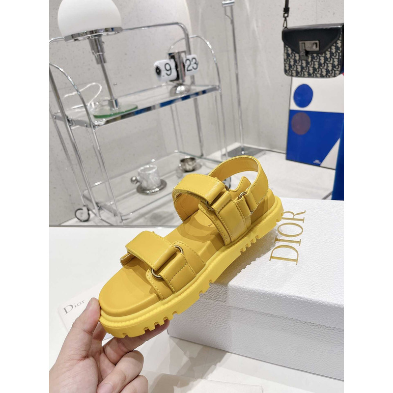 D*or D*oract sandal saffron yellow lambskin