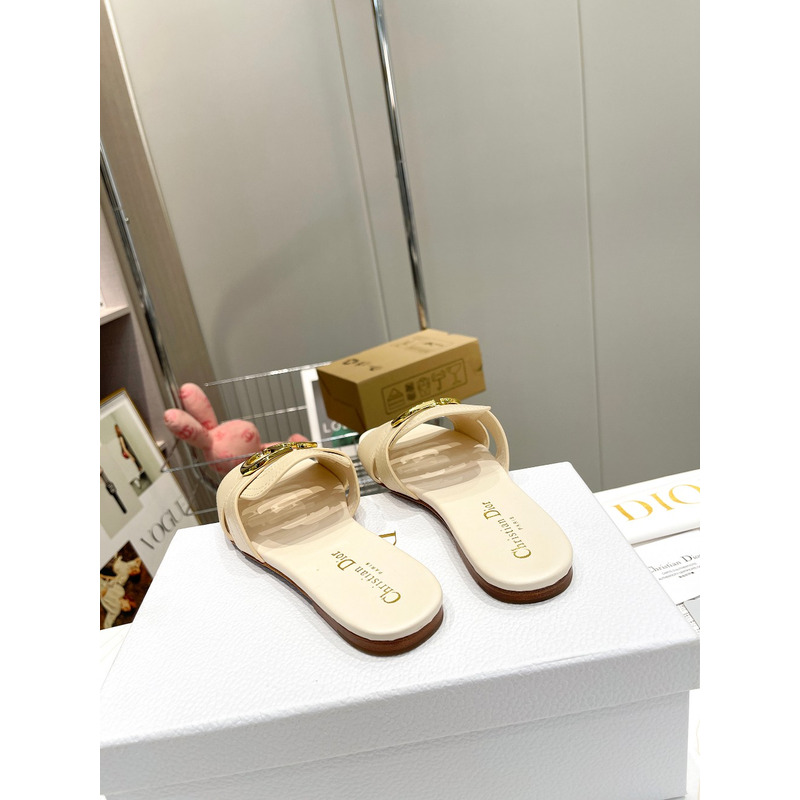 D*or 30 montaigne slide calfskin beige