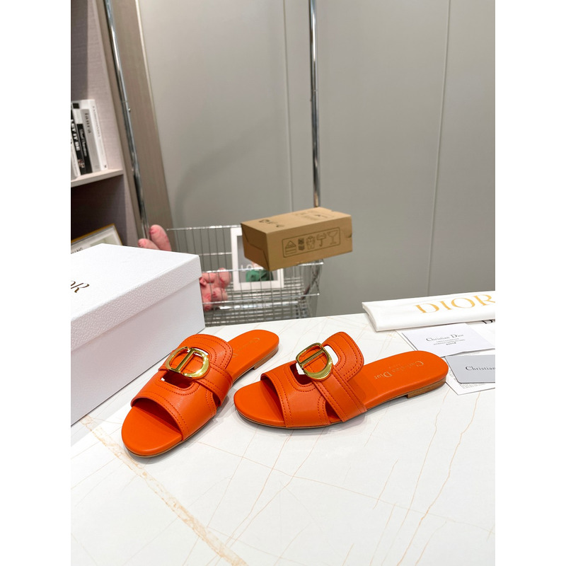 D*or 30 montaigne slide calfskin orange