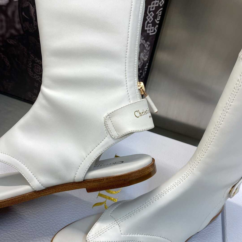 D*or spirit thong sandal white lambskin