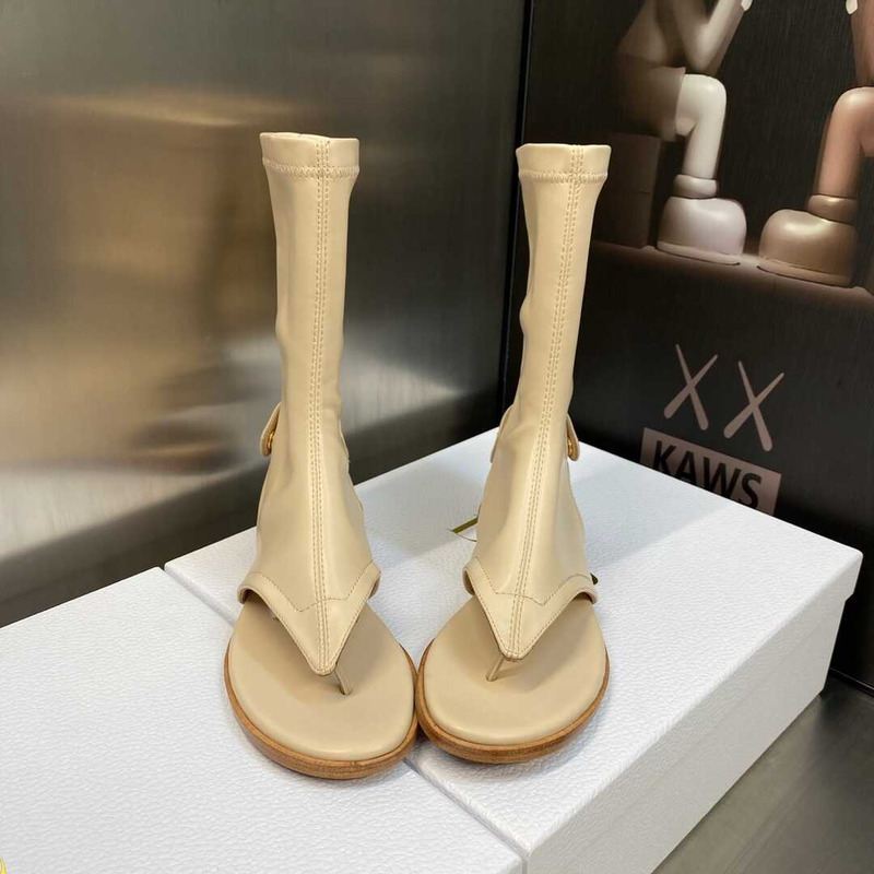 D*or spirit thong sandal beige lambskin