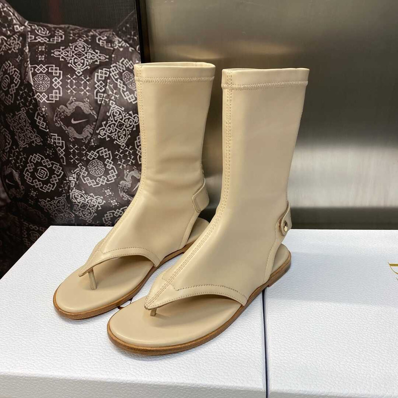 D*or spirit thong sandal beige lambskin