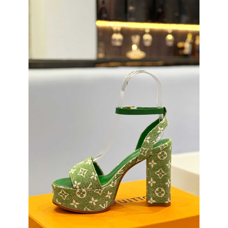 l**is V*t*n fame platform sandal denim green