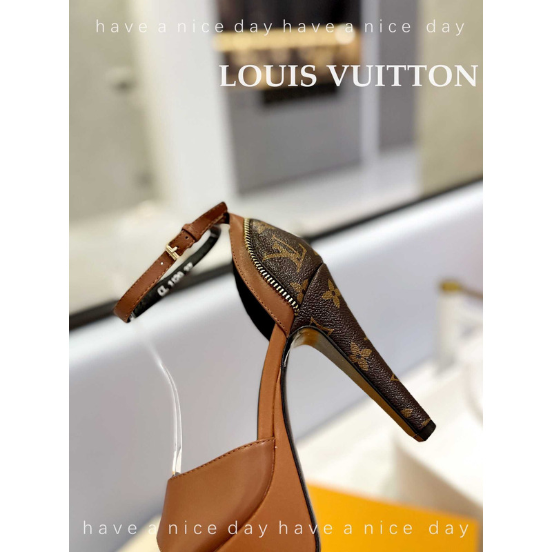 l**is V*t*n afterglow platform sandal monogram brown