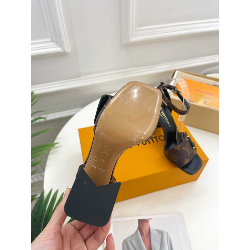l**is V*t*n monogram silhouette line shoes heel sandals