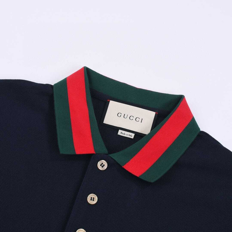 G*u*i cotton polo shirt navy