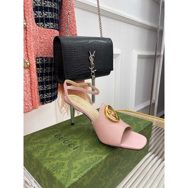 G*u*i blondie series high-heeled sandals pink