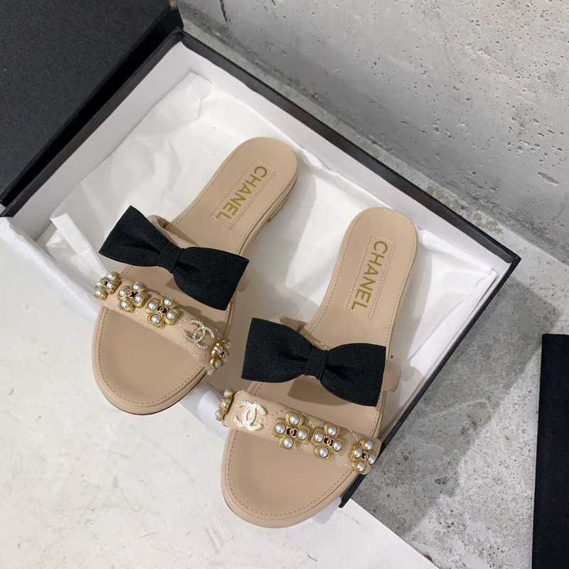 Ch*el casual style party style office style elegant style mules nude