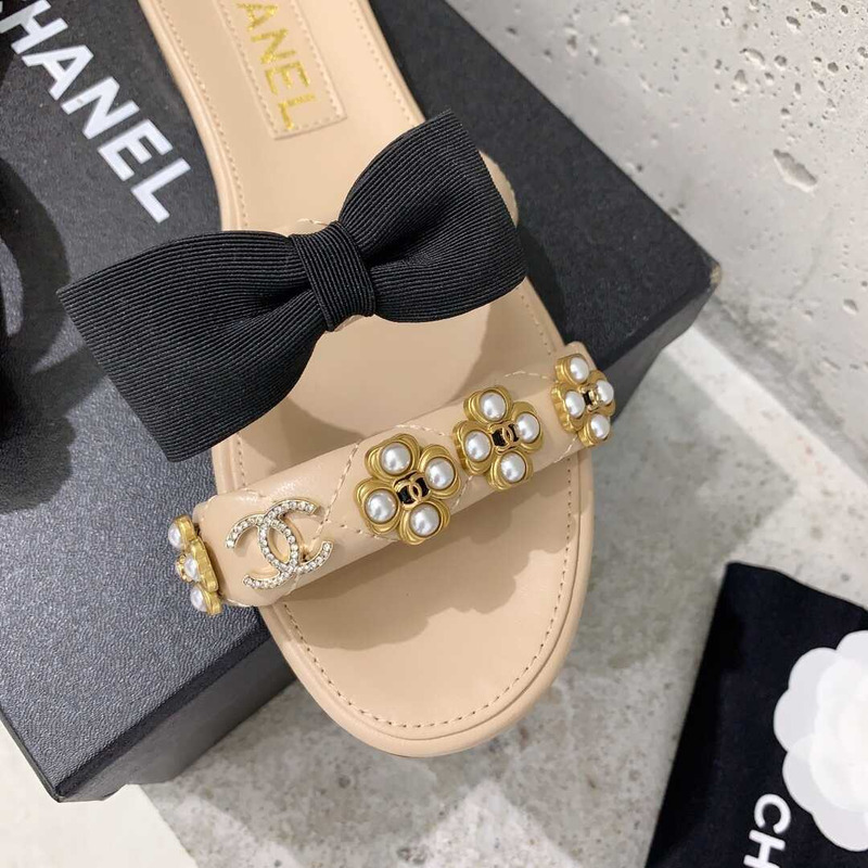 Ch*el casual style party style office style elegant style mules nude