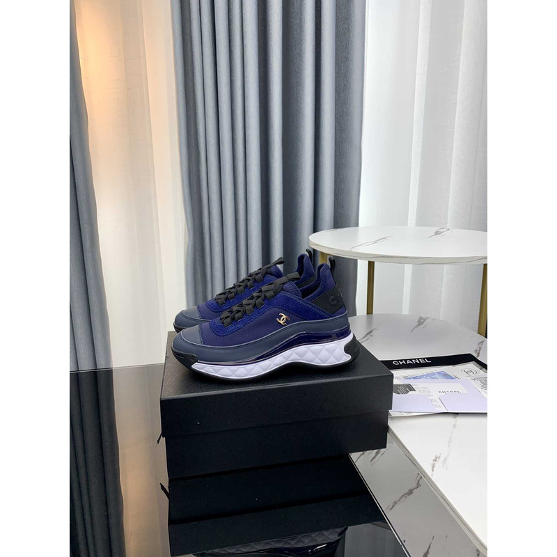 Ch*el low top trainer navy blue