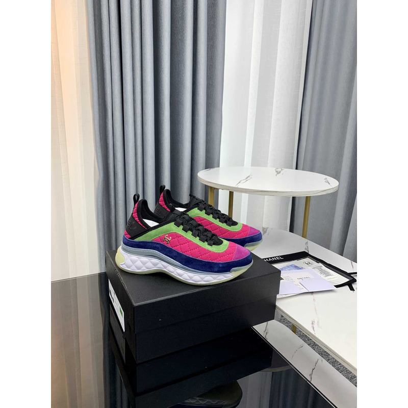 Ch*el low top trainer pink green