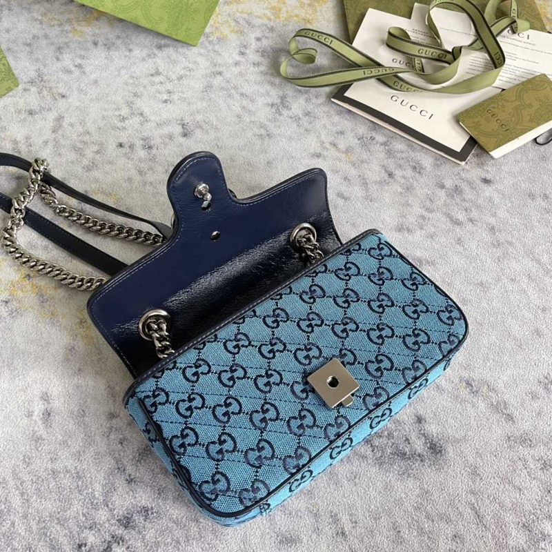 G*u*i gg marmont flap crossbody bag blue