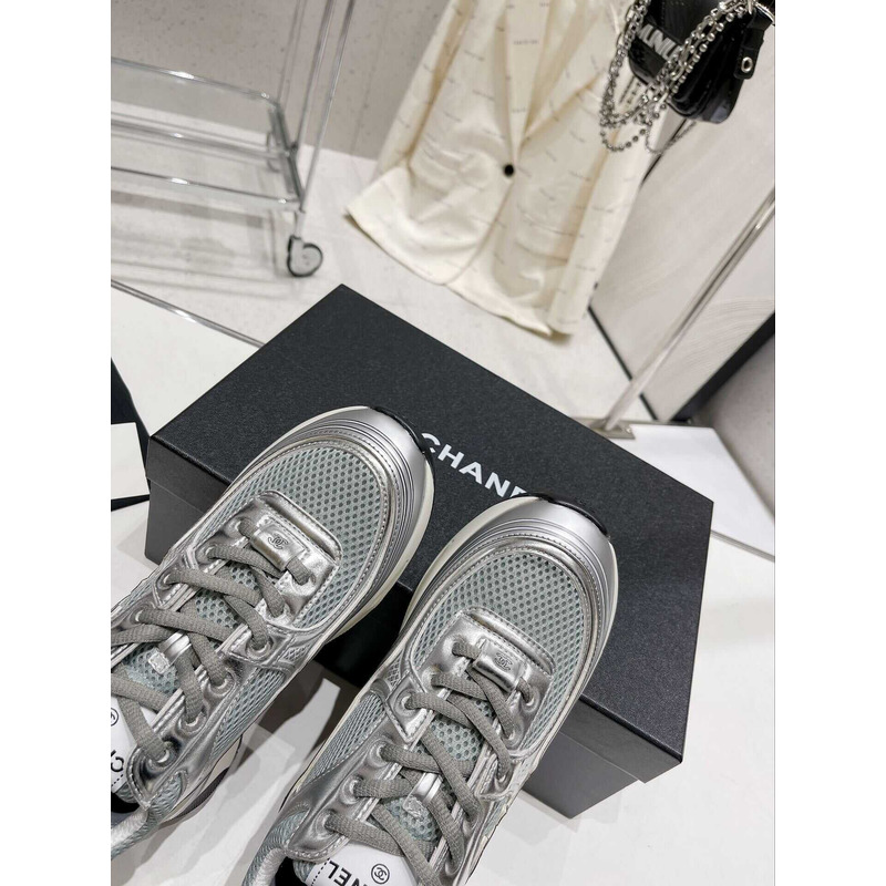 Ch*el cc runner grey green sneaker