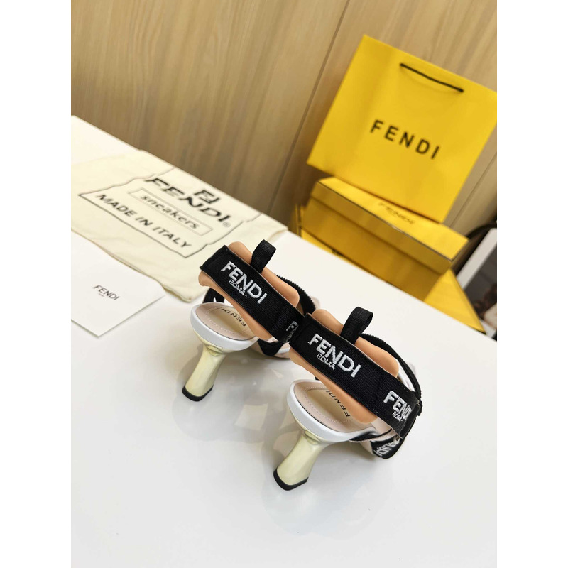 F**di new colibrì pink mesh high-heeled slingbacks