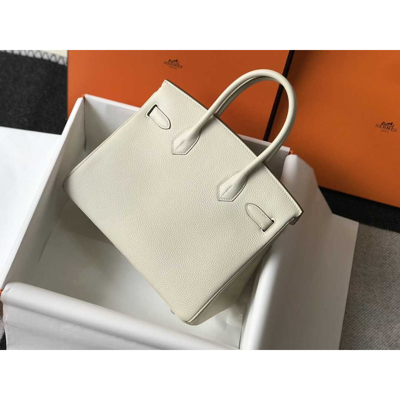 H**mes  birkin togo 35 gris tourterelle white