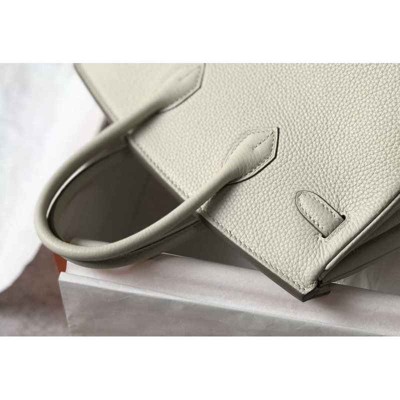 H**mes  birkin togo 35 gris tourterelle white