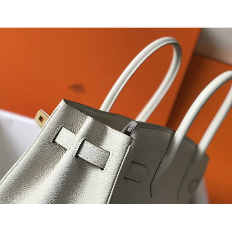H**mes  birkin togo 35 gris tourterelle white