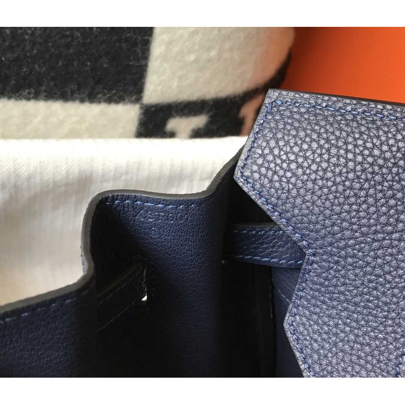 H**mes  birkin togo 35 gris tourterelle dark blue