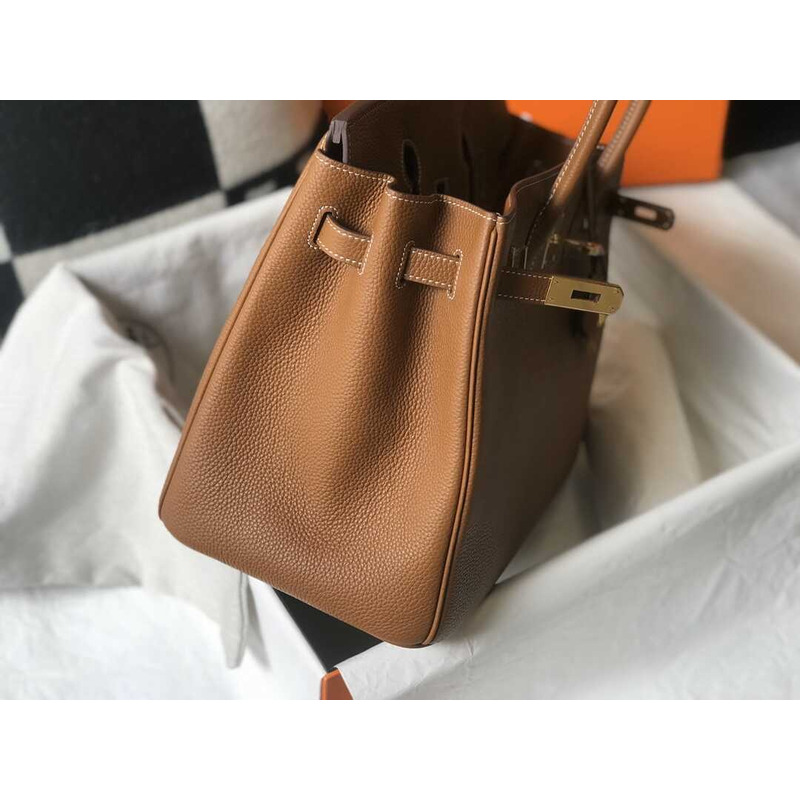 H**mes  birkin togo 35 gris tourterelle brown