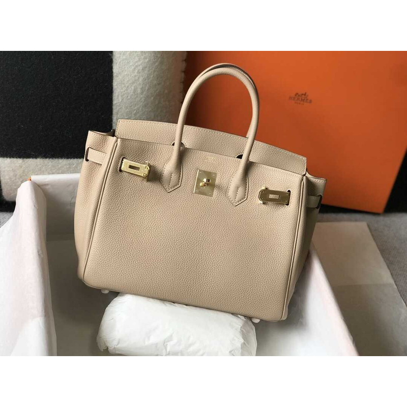 H**mes birkin togo 35 gris tourterelle beige