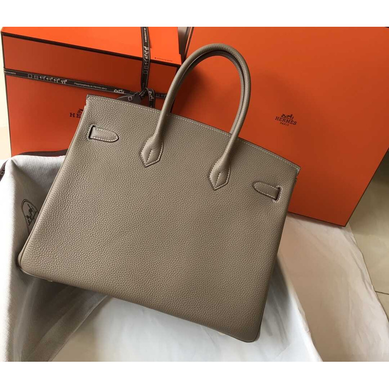 H**mes  birkin togo 35 gris tourterelle beige