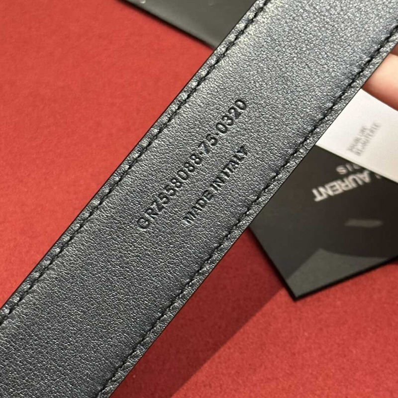 Saint Laurent YSL-monogram Leather Belt