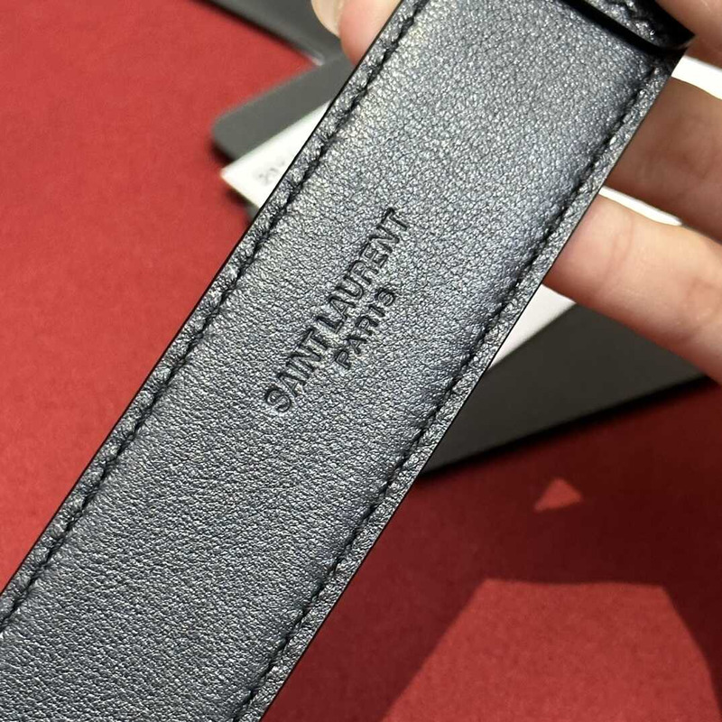 Saint Laurent YSL-monogram Leather Belt