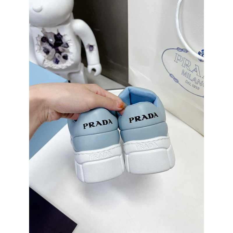 Pra*a leather sneakers blue