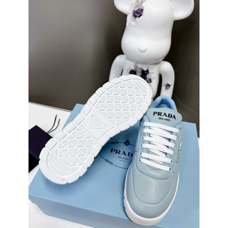 Pra*a leather sneakers blue