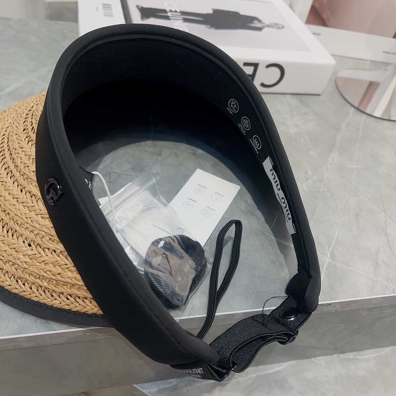 Miu Miu Straw Duck Tongue Empty Top Hat Brown