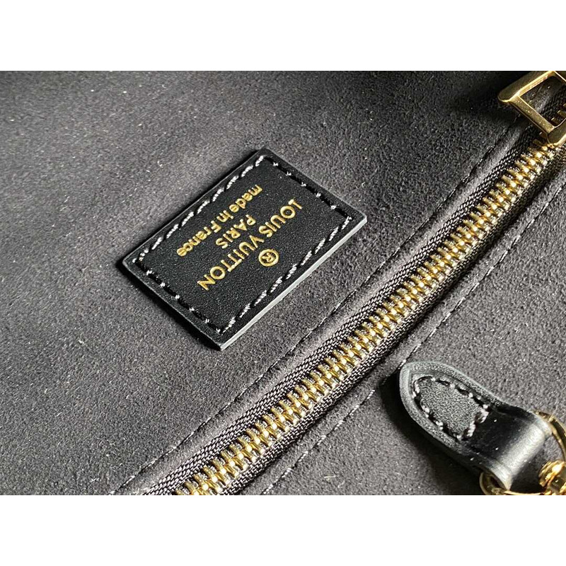 l**is V*t*n onthego pm embossed grain leather handbag black